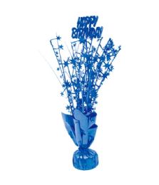 48 Pieces Birthday Balloon Weight Holographic Blue - Balloons & Balloon Holder