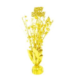48 Pieces Birthday Balloon Weight Holographic Gold - Balloons & Balloon Holder