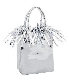 96 Pieces Balloon Weight Bag With Handle Silver - Balloons & Balloon Holder