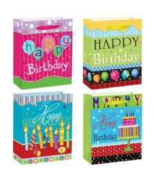 72 Pieces Birthday Bag 10.5x13x5.5-inch Large - Gift Bags Everyday