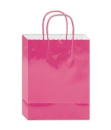 72 Pieces Glossy Gift Bag Nm 8.8x5.5x3.5-inch Hot Pink - Gift Bags Everyday