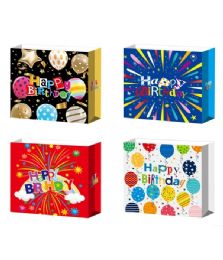 72 Pieces Birthday Bag Holographic 12x12x6-inch Ql Print - Gift Bags Everyday