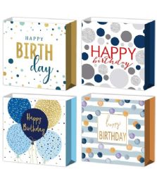 72 Pieces Birthday Bag Holographic 12x12x6-inch Ql Whites - Gift Bags Everyday