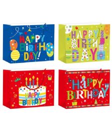 72 Pieces Birthday Bag Horizontal Hl 13x10.3x5.6-inch - Gift Bags Everyday