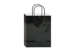 96 Pieces Gift Bag 13x10.5x5.5-Inch/l Black Glossy - Gift Bags Everyday