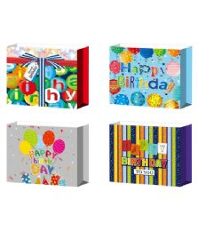 72 Pieces Birthday Bag Horizontal Hl 13x10.3x5.6-inch Holographic - Gift Bags Everyday