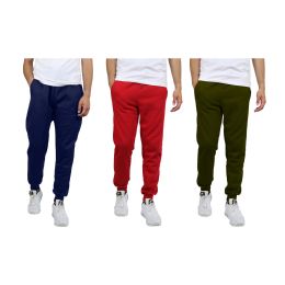 6 of Mens 3 Pack Modern Fit Classic Fleece Jogger Sweatpants Small