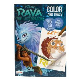 18 pieces Color & Trace Book Raya The Last Dragon Sell In Usa Only - Coloring & Activity Books