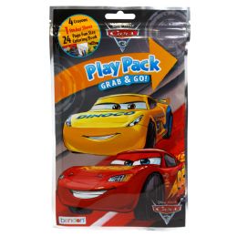 48 pieces Play Pack Disney Cars 5 4crayons, 25stickers , 24pg Fun Size Color Book Sell In Usa Only - Coloring & Activity Books