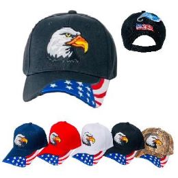Eagle Head Hat Flag On Bill