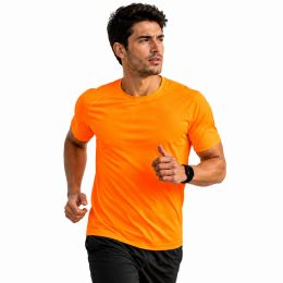 Unisex Moisture Wicking Neon Orange T Shirt Size 2X-Large
