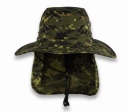 48 Pieces High Profile Wide Brim Sun Hat Cadpat Camo - Sun Hats
