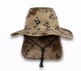 48 Pieces High Profile Wide Brim Sun Hat Desert Military - Sun Hats