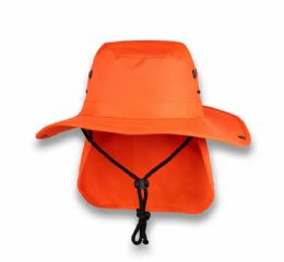 48 of High Profile Wide Brim Sun Hat Orange