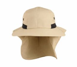 48 of Sun String High Profile Wide Brim Flap Hat Stone