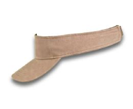 48 Pieces Visor Low Profile Curved Bill Hat Khaki - Fedoras, Driver Caps & Visor