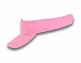 48 Pieces Visor Low Profile Curved Bill Hat Pink - Fedoras, Driver Caps & Visor