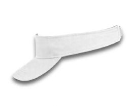 48 Pieces Visor Low Profile Curved Bill Hat White - Fedoras, Driver Caps & Visor