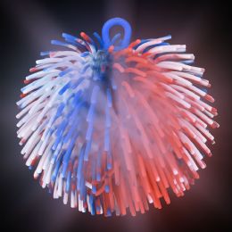96 Pieces 6" LighT-Up Patriotic Puffer Ball - Light Up Toys