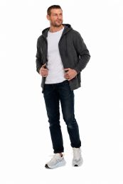 24 Pieces of Unisex Charcoal Zipper Hoodie Cotton Fleece Lining 280gsm Assorted Sizes M-2x