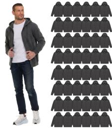 Unisex Charcoal Gray Zipper Hoodie Cotton Fleece Lining Assorted Sizes M-2x