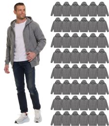 Unisex Heather Gray Zipper Hoodie Cotton Fleece Lining Assorted Sizes M-2x