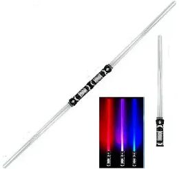 12 Pieces 2-in-1 Light & Sound Dueling Light Up Saber and Staff 42" - Light Up Toys