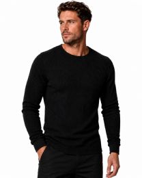 24 Pieces Men's Thermal Long Sleeve Shirt In Black Size Medium - Mens Thermals
