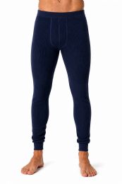 24 Pieces Mens Cotton Thermal Waffle Pants, Navy Size X-Large - Mens Thermals
