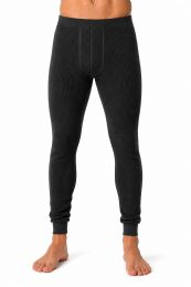 24 Pieces Mens Cotton Thermal Waffle Pants, Gray Size Medium - Mens Thermals