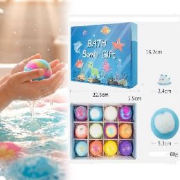 24 Pieces 2" Bath Bomb Pastel Two Tone - Bath And Body