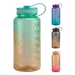 24 of Sport Bottle Twist Cap 34oz Clear Hourly Time Marker
