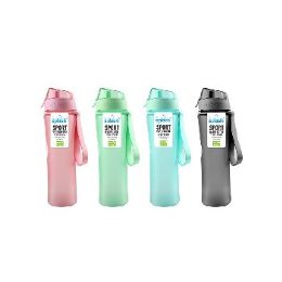 24 of Splash Plastic Sport Bottle 22oz Wrist Strap Flip Lid
