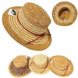 12 of Ladies Boater Hat Thin Stripes Thin Hat Band