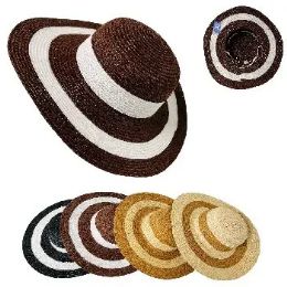 12 of Ladies Sun Hat Bold Stripe