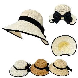 12 of Ladies Cloche Hat TwO-Tone With Bow