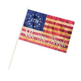 60 Pieces of 12"x18" Stick Flag We The People