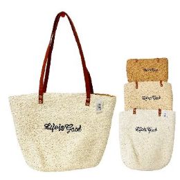 6 of Ladies Woven Tote Life is Good