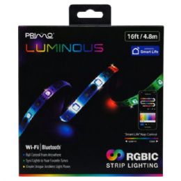 8 Wholesale Primo 16ft Smart Wifi Bluetooth Strip Light With Power Adapter