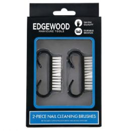 24 Wholesale 2 Pack Nail Cleaning Brush With Grip Handles Set