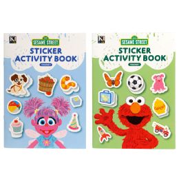 48 Wholesale Sesame Street Sticker Book 2 Titles In Floor Display