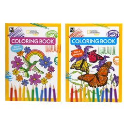 48 Wholesale National Geographic Kids Coloring Book 2 Titles In Floor Display