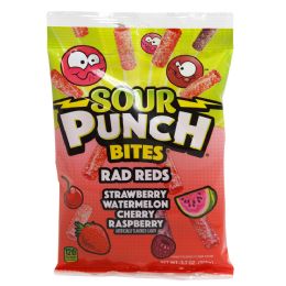 12 Wholesale Sour Punch Bites Rad Reds 3.7 Oz Peg Bag Incl 4 Flavors