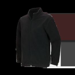 12 Wholesale Boys Polar Fleece Full Zip Jacket Water Resistant Lining Black M-2xl