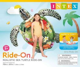 4 Pieces Intex RidE-On 75 X 67 Realistic Sea Turtle Age 3+ - Inflatables