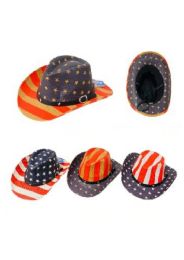 12 Pieces of Youth Size Americana Cowboy Hat Stars And Stripes