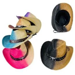 12 Pieces Western Hat Steer Hat Band TwO-Tone Color Fade - Cowboy & Boonie Hat
