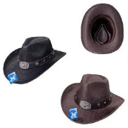 12 Pieces Western Hat Steer Badge Stitched Hat Band Rustic Look - Cowboy & Boonie Hat