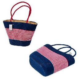 12 of Woven Straw Beach Market Tote Americana