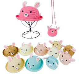 12 of Girl's Woven Bunny Hat Purse Set with Plush Ears